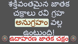 శక్తివంతమైన జాతక చక్రాలు రవి గ్రహ అనుగ్రహం వల్ల ఉంటుంది! ఉదాహరణ జాతక చక్రం