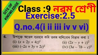 Class 9 maths exercise 2.5 Q.no 4 (i,ii,iii,iv,v,vi) | class 9 maths 2.5 4 i ii iii iv v vi |