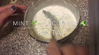 Cucumber + Mint Raita 🥒🌱 | Refreshing for the summer time ☀️ | Easy & Quick | Enjoy with any meal