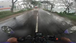 Riding in The Heavy Rains || Bike Ride in Rain || The 11 Ltd