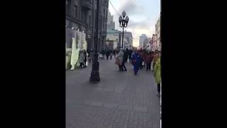 Arbat Street, Moscow, Russia - man singing Russian song