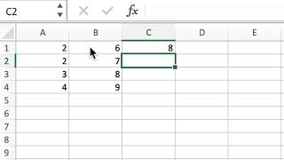 How to add two columns in Excel