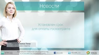 Установлен срок для оплаты госконтракта