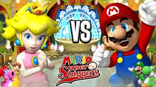 Mario Super Sluggers: Peach Monarchs vs. Mario Fireballs