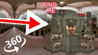 FIND  Skibidi Toilet. Jetpack Nailgun Police Skibidi Toilet  - looking for a challenge 360° VR video