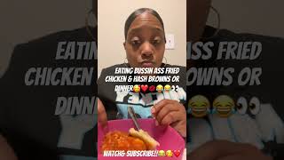 Eating bussin ass fried chicken & hadhbrowns #trend