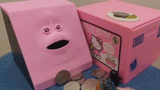 ASMR 🌈🌈🌟🌟SATISFYING FACE EATS COIN AND HELLO KITTY CHALLENGE 🌈🌈🌟🌟