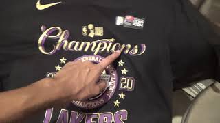 Los Angeles Lakers Locker Room Finals Shirt & License Plate Frame Unboxing/Review