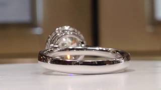 2.50 Carat Moissanite & Diamond Ring in 14K White Gold