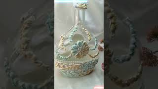 Botella Decorada. #Shorts #shortvideo #manualidades #decoracion #reciclaje #botellas #arte #cristal