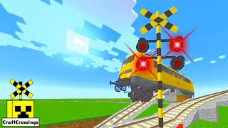 踏切 アニメ railway railroad crossing trains Minecraft 813-06