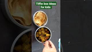 Tiffin box ideas for kids/school Lunch box/Desi lunch box#tiffinbox_recipes#shorts#youtubeshorts