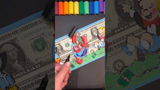 Drawing on 4 $1 bills with Posca’s        #art #shortsfeed #money