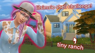 building a tiny ranch house and you can't stop me | lilsimsie Shell Challenge in the Sims 4