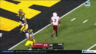 Husker Football 2022 Nebraska at Iowa - 4th quarter KO following Iowa TD.