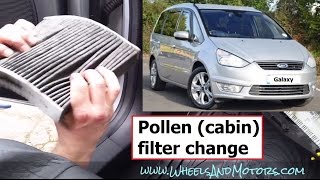 How to replace pollen (cabin air) filter Ford Galaxy/S-Max - RIGHT HAND DRIVE