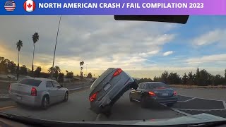 North American Car Driving Fails & Crash Compilation Dashcam Iditos in Cars 2023