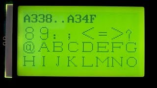 ST7920 128x64 LCD built-in CGROM fonts review