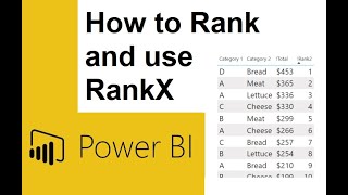 Intermediate Power BI - How to rank using RankX