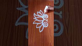 Simple🌺Side Design for Beginners#shorts #ytshorts #trending #youtubeshorts #rangoli #dailyrangoli