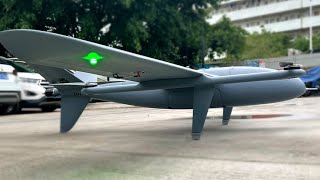 Sky Fury vtol drone flight test with nav lights