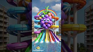 ❤️ Evolution of Cat : Giant Grapes Water Slide 🥰 Fun Park ✅ #cat #cute #love #shorts