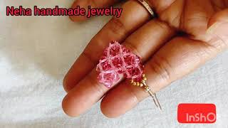 crystal heart earrings tutorials