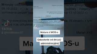 WOS. Odwołanie od decyzji administracyjnej