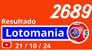 Lotomania 2689 - Resultado da Lotomania de Hoje Concurso 2689