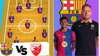 Barcelona Predicted Lineup vs Red Star Belgrade - UEFA Champions League 2024