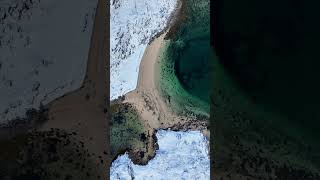 Lofoten beautiful beaches ⛱️ #travel #norway #drone #shorts