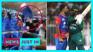 ‘Lethal’ scenes as cricket fans revolt while players come to blows on the pitch