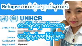 Refugee ဘယ်လိုလျှောက်ရလဲ ဘယ်သူ့ကိုအခက်ခဲတွေပြောပြရမလဲ လျှောက်တိုင်းရော ရမှာလား UNHCR UN USA