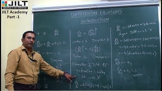 Differential Equation Introduction, Order & Degree -  part -1