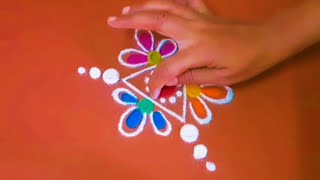 super rangoli design । simple daily rangoli design । daily small rangoli design । freehand rangoli