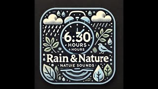 #RainSounds #SleepAid #MeditationMusic | Black Screen | 6.5 Hours of Rain & Nature Sounds