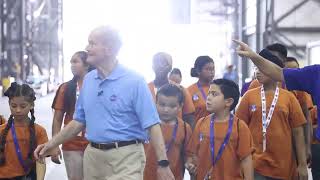 NASA Leaders Surprise Students With First Look at Artemis Rocket and Orion Spacecraft