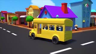 Wheels On The Bus CoComelon Sound Baby Bao Panda in 187 s' Nursery rhymes JJ, Nico, Cody, Nina 0119