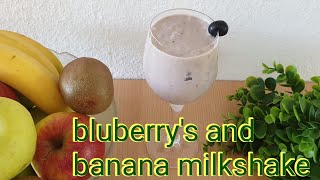 Blueberrys banana milkshake by tasty food recipes