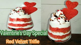 Valentine's Day Special | Eggless Red Velvet Trifle | Valentine's Special Dessert | Dessert | Cake