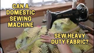 How to Make a Tool Roll With a Domestic Singer 15K80 & Upholstery Fabric