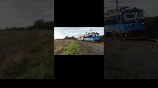 Locomotive 242 "Plecháč" with freight train near the station Vranov u Stříbra