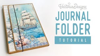 Journal Folder Tutorial | Beach Walk Crafting Printables Kit | Free Measurements