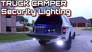 Truck Camper Security Light Install!  Cheap & EASY!