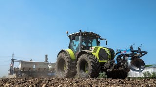 Corn seeding with Claas Arion 530 and Kinze 3500 | Agromeccanica Assanelli