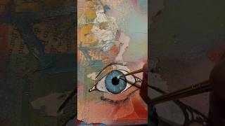 Easy How to Paint a Eye using Acrylic Paint Satisfying #art #fyp #viral #shorts #artshorts #viralart