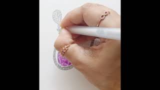 beautiful  earings color pencil  drawing//realistic earings drawing