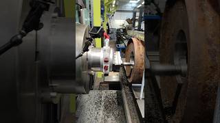 Boring job on TOS w100a hbm with D'andrea ta220 boring head #asmr #machine #boring #machinist