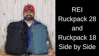 REI Ruckpack 28 and Ruckpack 18 Side by Side