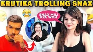 KRUTIKA TROLLING SNAX ON LIVE STREAM 😂🔥 | @SnaxGaming @KrutikaPlays @8bitGoldygg @8bitMAMBA